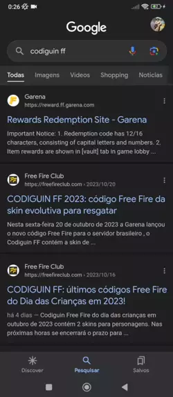 novo código ff 2023 presão