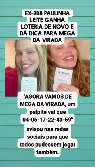 Ex-BBB Paulinha Leite acerta na loteria e compartilha momento