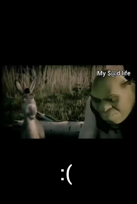 video shrek triste