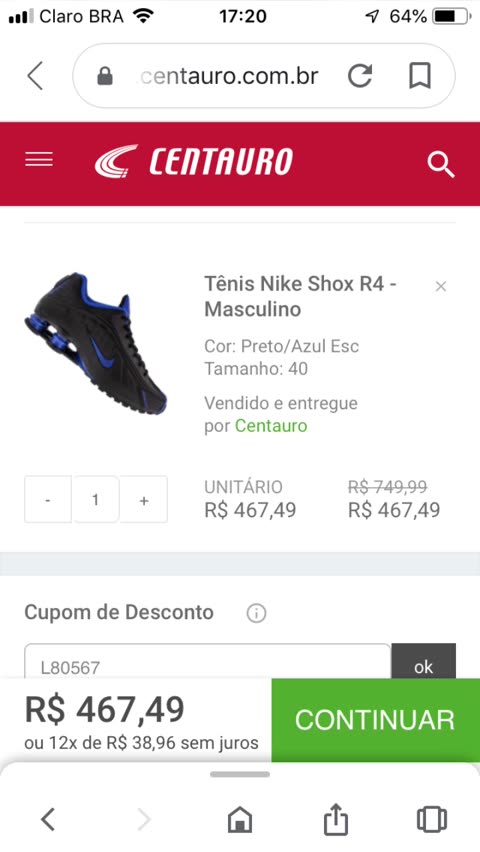 Nike shox 2024 branco centauro