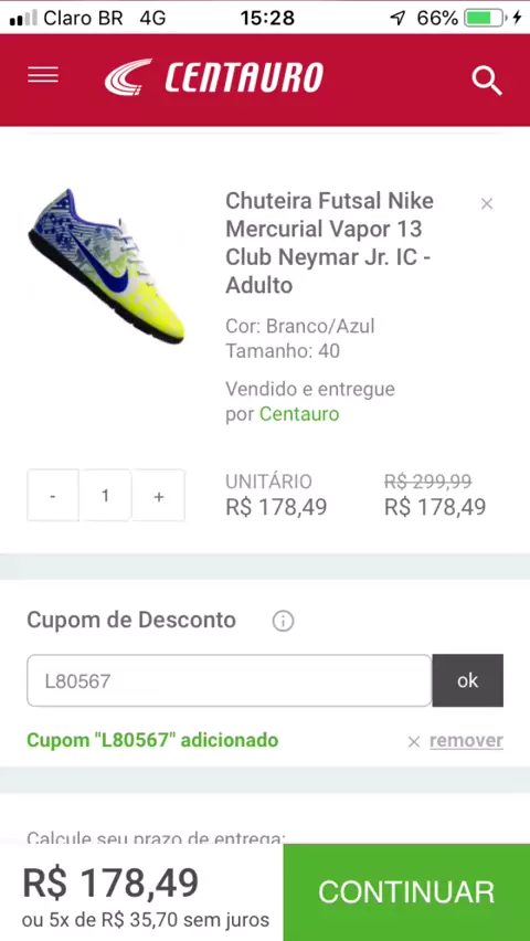 Centauro futsal nike discount
