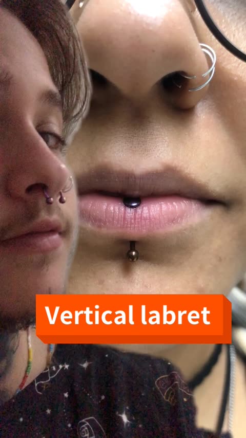 Labret lateral 💖 #labretlateral #piercing #perfuracaocorporal
