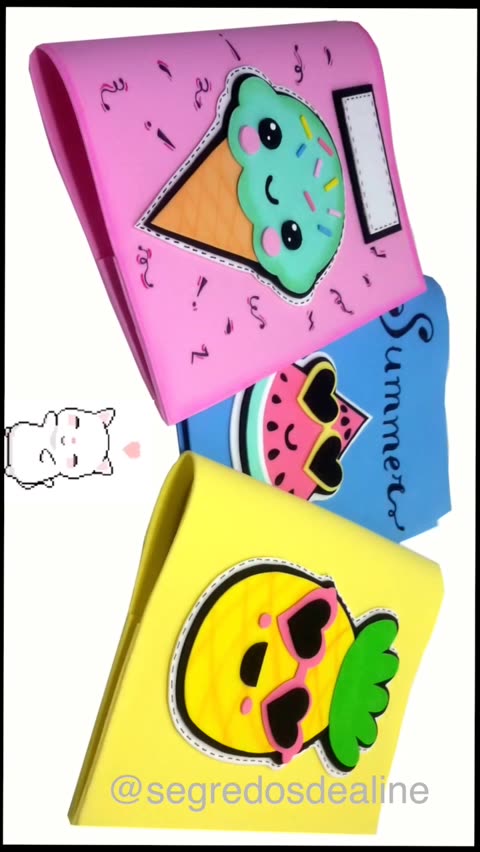 12 COISAS KAWAII DIY – MATERIAL ESCOLAR KAWAII – ARTESANATO EM PAPEL E  MUITO MAIS… #diy 