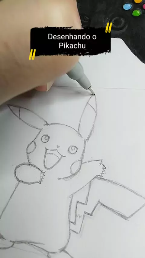 Desenhando o Pikachu (Pokémon) 