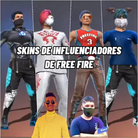 Novo Codiguin do Free Fire com skins criadas por influenciadores brasi