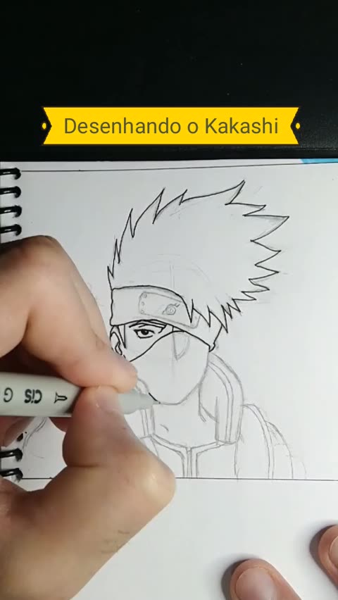 Como colorir o Kakashi - How To drawing kakashi 