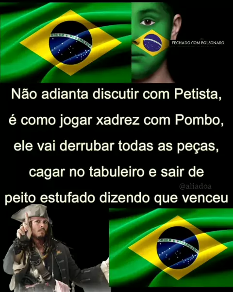 discutir com petista é igual jogar xadrez com pombo lobão