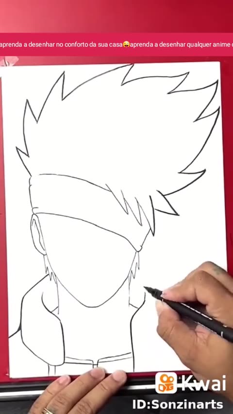 como desenhar o Kakashi #desenharanimes