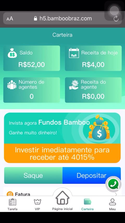 NOVO APP BAMBOO BRAZ PAGANDO R$40 REAIS NO CADASTRO + DINHEIRO