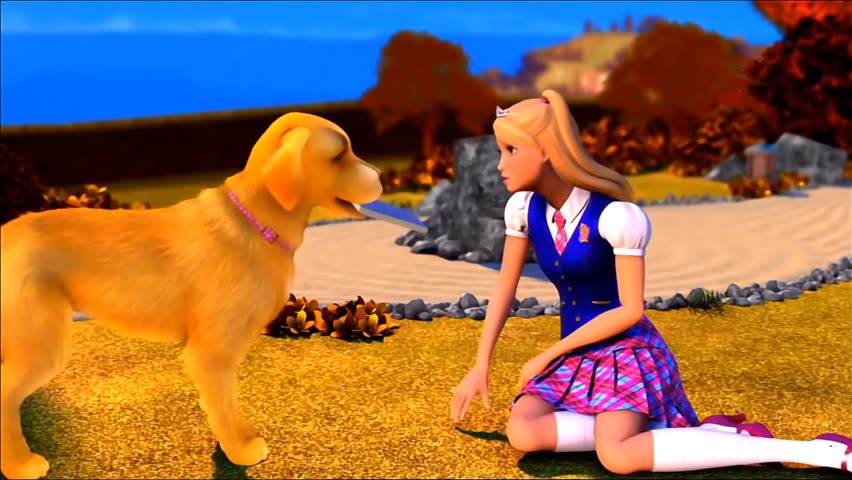 Barbie princess 2025 charm school dog