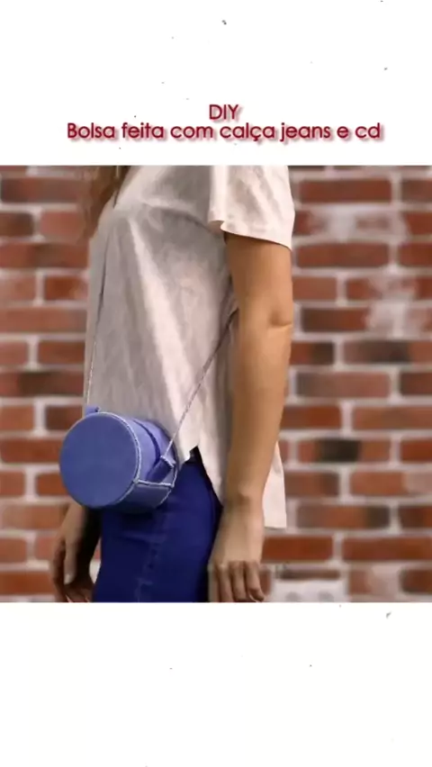Bolsa feita com online perna de calça