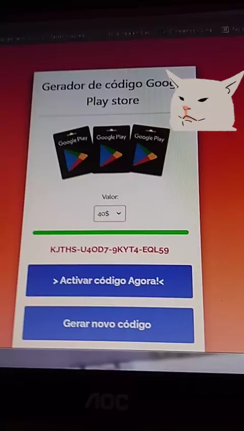 Gerador cdigo google play store