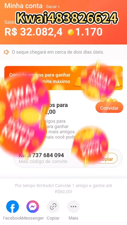 Codigo Kwai - Ganhe até 600R$ Coloque o Código de Convite Kwai 334 770 933