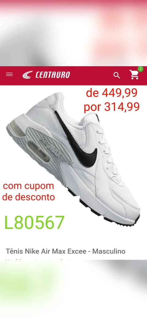 Nike air max masculino centauro deals
