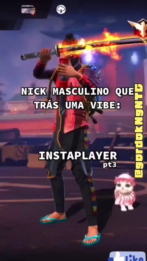 Nicks masculino que traz vibe instaplayer