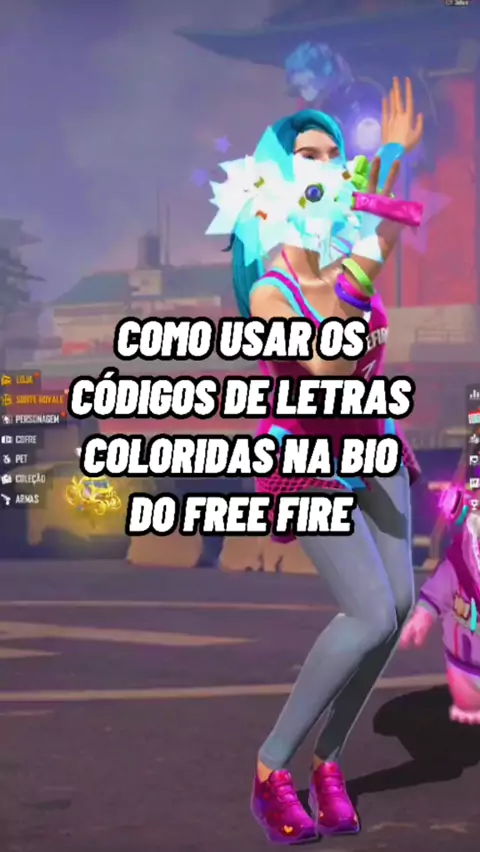 codigo de nome ff versao colorido