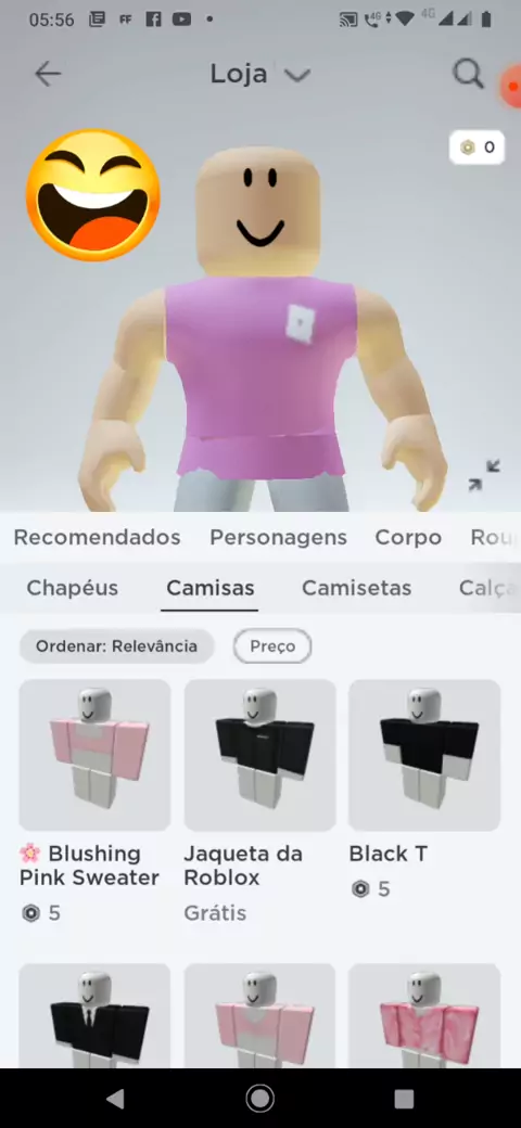 Roupas gratis para roblox