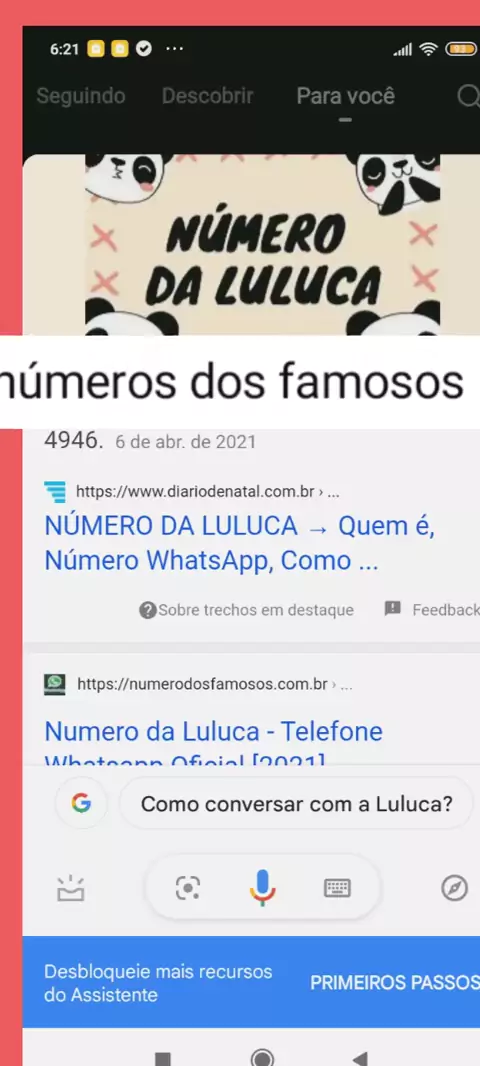 Número de WhatsApp da Luluca (2022) Verdadeiro, OFC