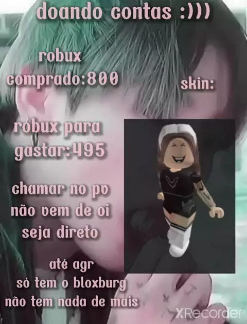 vendendo contas no roblox