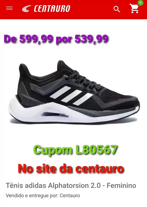 Tenis adidas centauro store feminino
