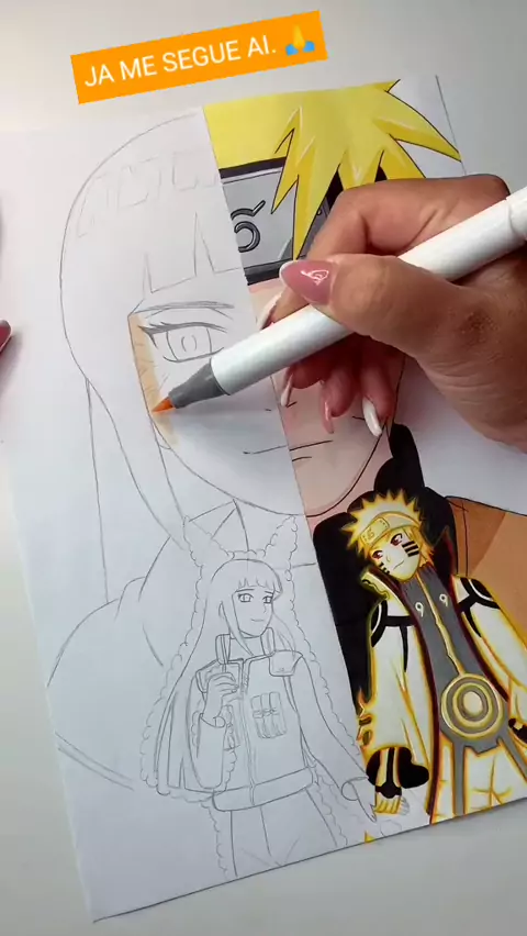 How to Draw Hinata from Naruto  Arte naruto, Desenhos para