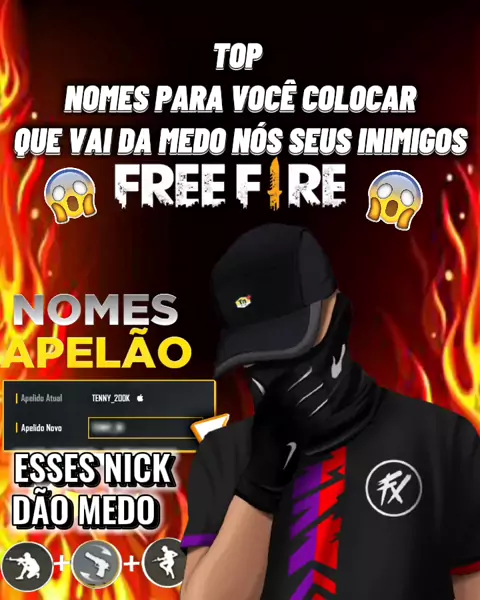 TOP 30 MELHORES NOMES MASCULINOS PARA COLOCAR NO FREE FIRE!!! SÓ NICK TOP 
