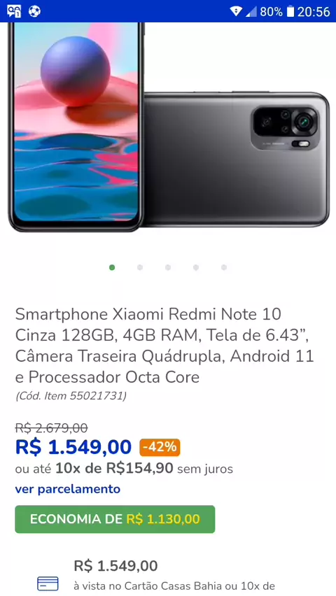 Xiaomi 11t 5g 128gb  Black Friday Casas Bahia