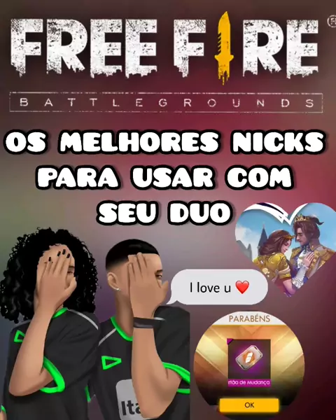 NOMES PARA DUO/CASAL DE FREE FIRE - PARTE 2 