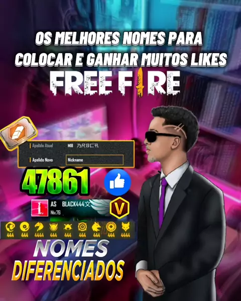 Nomes para Free Fire masculino Instaplayer