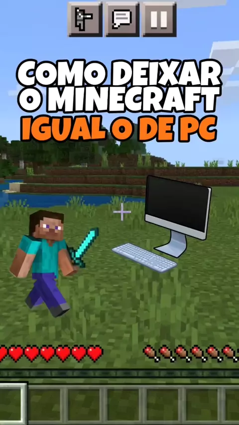 COMO DEIXAR O SEU MINECRAFT PE IGUAL O DE PC ! (Minecraft Pocket