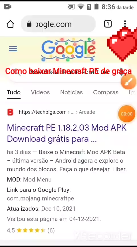 MINECRAFT GRÁTIS NA PLAYSTORE #minecraft #minecraftgratis