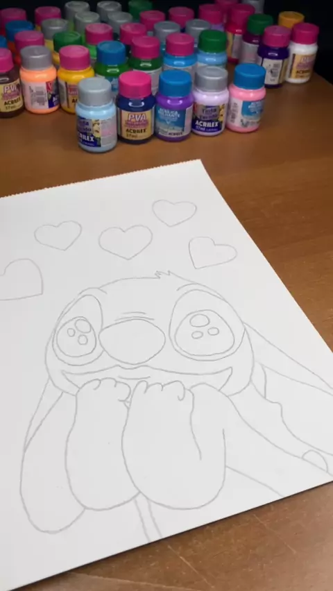 Desenhos para Colorir de Stitch e Angel