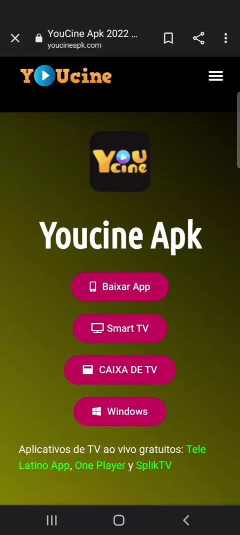 na minha Bio tem o link do YouCine app para assistir filmes e séries d