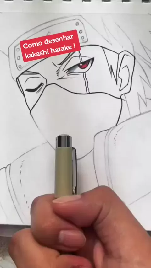 Como Desenhar O Kakashi  Naruto shippuden sasuke, Naruto kakashi