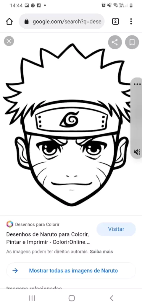 desenhos para pintar e imprimir naruto