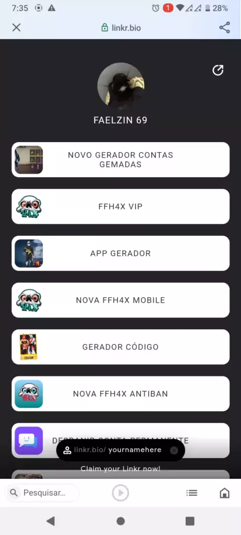 Gerador de Bio Colorida para Free Fire