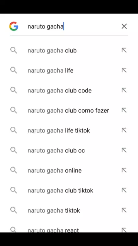 Naruto oc's código (Naruto clássico) gacha club 