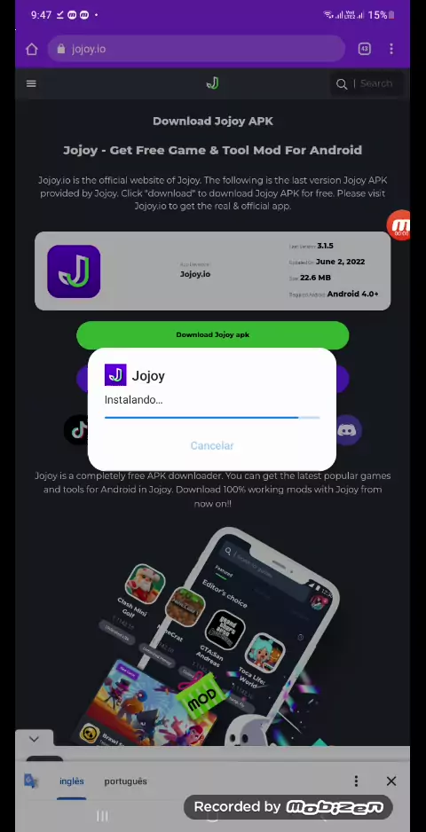 Como funciona o aplicativo Jojoy