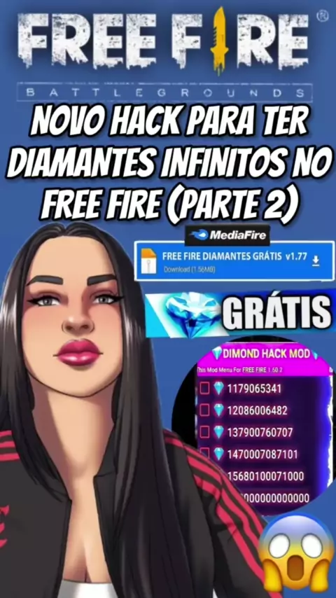 Free Fire diamantes infinitos entre e baixe agora link direto!