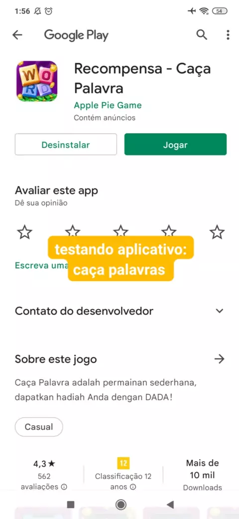 Caça Palavras · na App Store