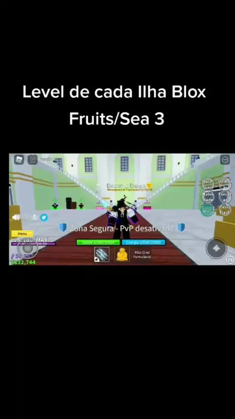 nivel de cada ilha no blox fruit