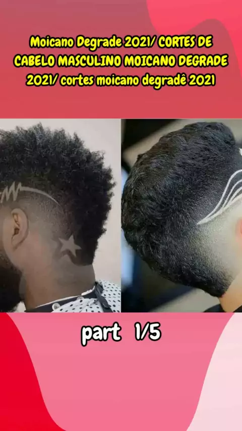 cortes de cabelo moicano degradê com listra 2021/ cortes de cabelo