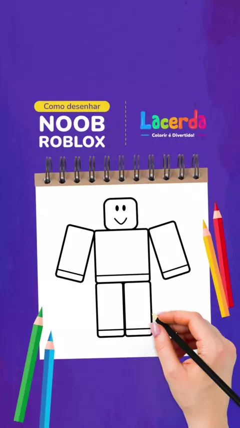 como desenhar o noob do roblox