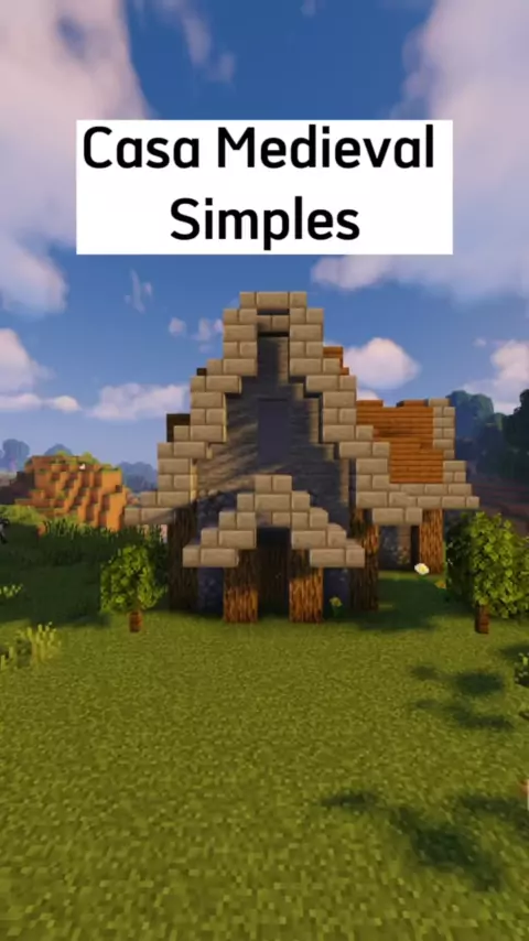 Minecraft Tutorial  Como Construir uma Casa Medieval Simples no