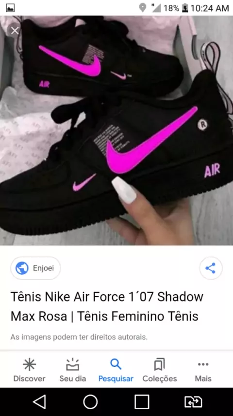 Tênis feminino nike air force i utility preto e rosa hotsell
