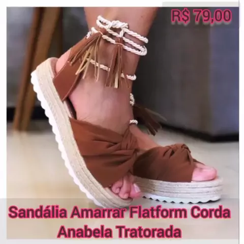 sandalia flatform corda trancada de amarrar Discover
