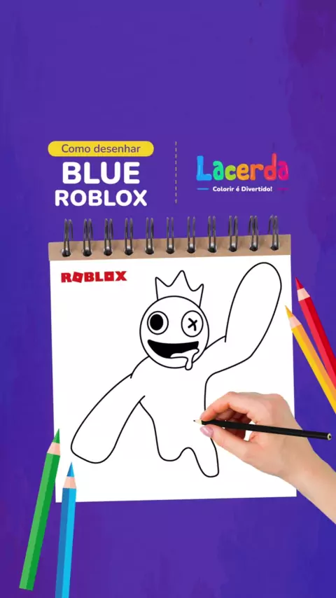 Desenhando ROBLOX - Dibujando ROBLOX - Drawing ROBLOX - RAINBOW