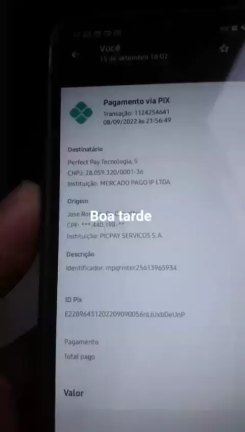 Perfect Pay Tecnologia, Servicos e Intermediacao LTDA - CNPJ de SP