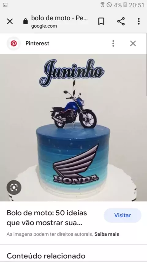 bolo de moto feminino