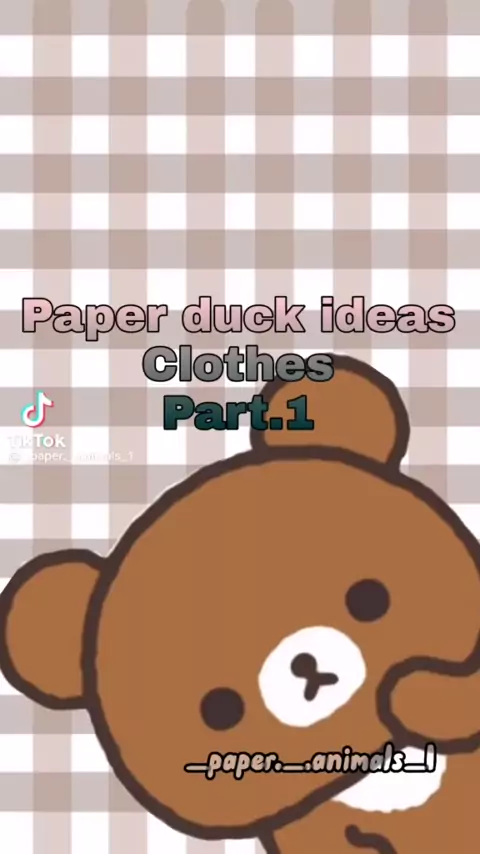 paper duck clothes